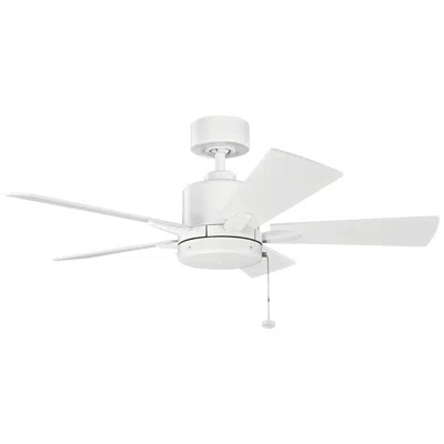 Kichler 42"  Bowen Matte White Pull Chain Ceiling Fan