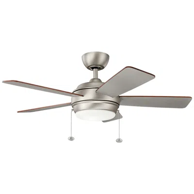 Kichler 42"  Starkk Brushed Nickel Led Ceiling Fan With Pull Chain