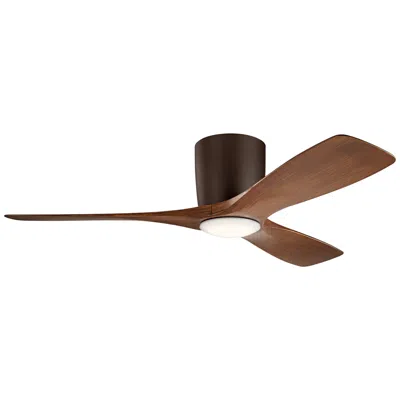 Kichler 48"  Volos Satin Bronze Led Ceiling Fan With Walnut Blades