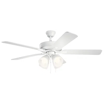 Kichler 52"  Basics Pro Premier Matte White Led Ceiling Fan