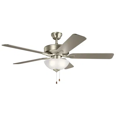 Kichler 52"  Basics Pro Select Brushed Nickel Fan With Pull Chain
