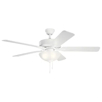 Kichler 52"  Basics Pro Select Matte White Led Ceiling Fan