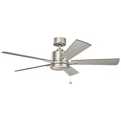 Kichler 52"  Bowen Brushed Nickel Modern Ceiling Fan With Pull Chain