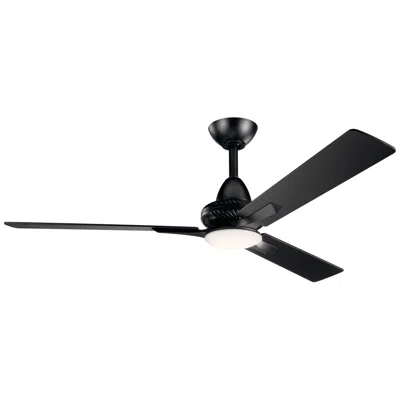 Kichler 52"  Kosmus Satin Black Led Ceiling Fan With Remote