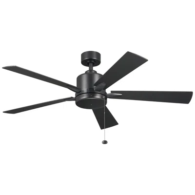 Kichler 52"  Lucian Ii Satin Black Pull-chain Indoor Ceiling Fan