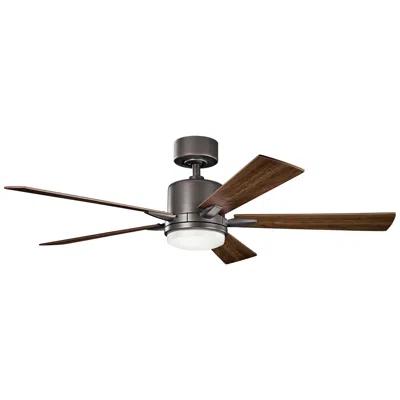 Kichler 52"  Lucian Olde Bronze Led Ceiling Fan With Wall Control