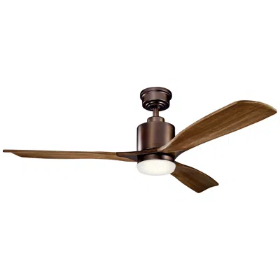 Kichler 52"  Ridley Ii Bronze Led Ceiling Fan With Wall Control