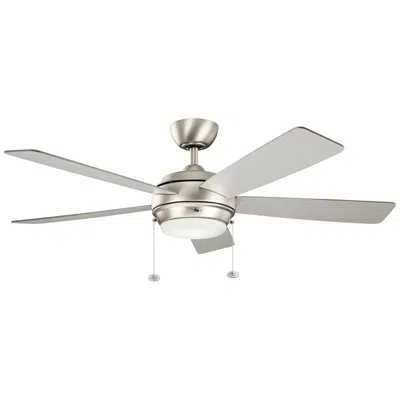 Kichler 52"  Starkk Brushed Nickel Led Pull Chain Ceiling Fan