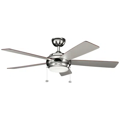 Kichler 52"  Starkk Polished Nickel Led Ceiling Fan With Pull Chain