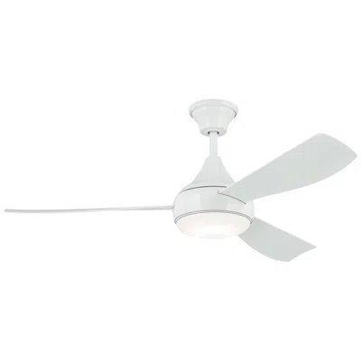 Kichler 54"  Ample White Led Outdoor Ceiling Fan With Remote