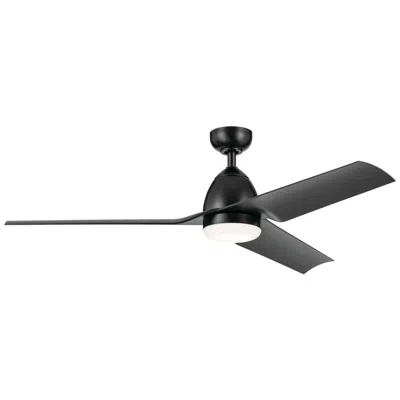 Kichler 54"  Fit Satin Black Led Outdoor Ceiling Fan With Remote