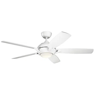 Kichler 54"  Geno Matte White Led Ceiling Fan With Remote