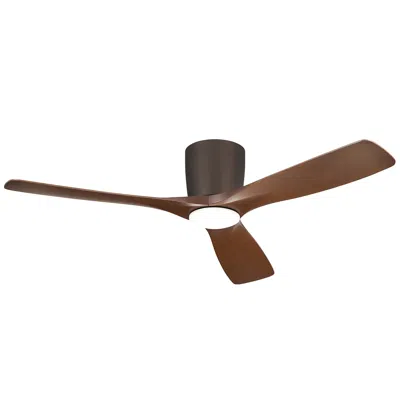 Kichler 54"  Volos Bronze Led Ceiling Fan With Walnut Blades