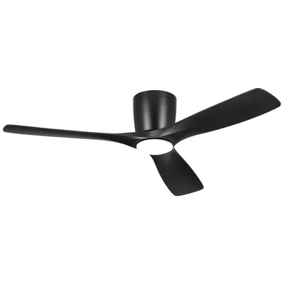 Kichler 54"  Volos Satin Black Hugger Led Ceiling Fan With Wall Control