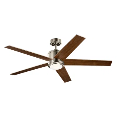 Kichler 56"  Brahm Brushed Stainless Steel Led Ceiling Fan With Remote