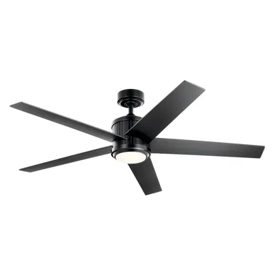 Kichler 56"  Brahm Satin Black Led Ceiling Fan With Remote