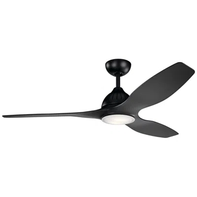 Kichler 60"  Jace Satin Black Damp Rated Led Fan With Wall Control