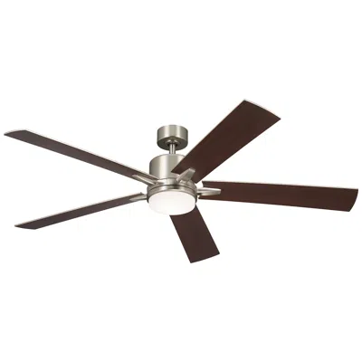 Kichler 60"  Lucian Elite Xl Brushed Nickel Led Fan With Wall Control