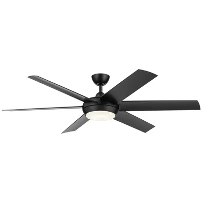 Kichler 60"  Mint Satin Black Led Light 6-blade Ceiling Fan