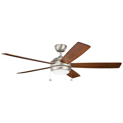 Kichler 60"  Starkk Brushed Nickel Led Ceiling Fan With Pull Chain