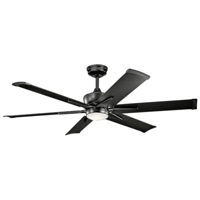 Kichler 60"  Szeplo Ii Satin Black Wet Led Fan With Wall Control