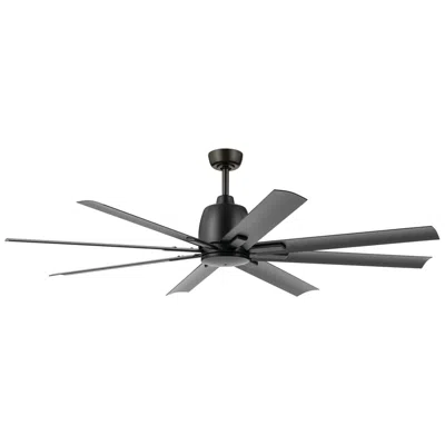 Kichler 65"  Breda Satin Black Outdoor Ceiling Fan With Remote