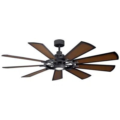 Kichler 65"  Gentry Distressed Black Led Ceiling Fan