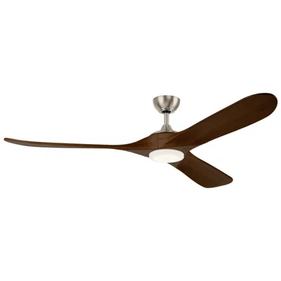 Kichler 70 Inch Mylo Ceiling Fan Brushed Nickel Natural Walnut Wood Blades