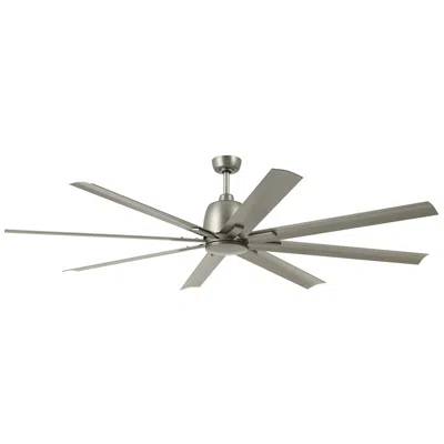 Kichler 75"  Breda Brushed Nickel Large Outdoor Ceiling Fan With Remote