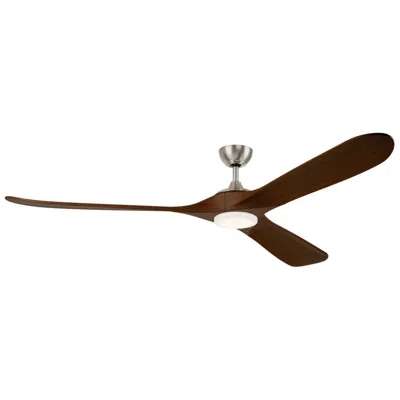Kichler 80 Inch Mylo Ceiling Fan Brushed Nickel Aged Walnut Wood Blades