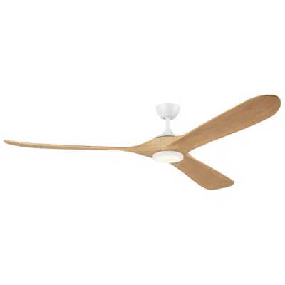 Kichler 80 Inch Mylo Ceiling Fan Matte White With White Maple Wood Blades