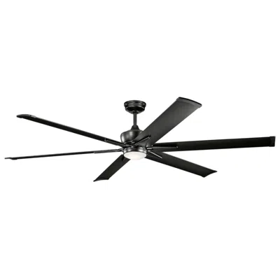Kichler 80"  Szeplo Ii Black Wet Rated Ceiling Fan With Wall Control