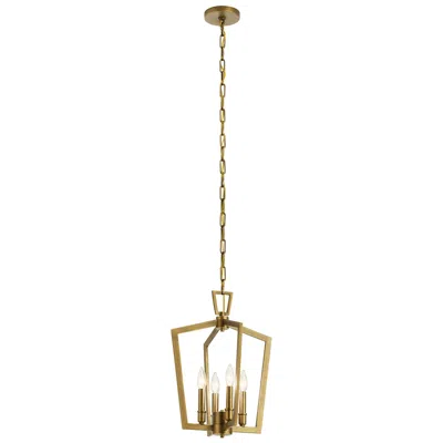 Kichler Abbotswell 14" Wide Natural Brass 4-light Pendant
