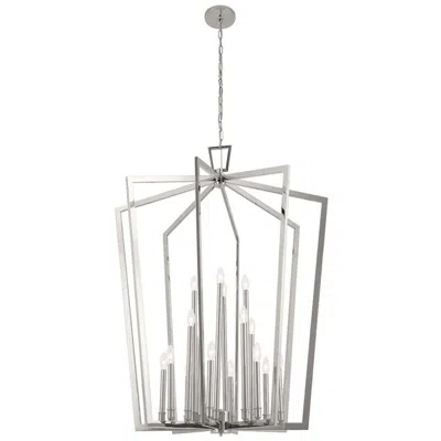 Kichler Abbotswell 49 Inch 16 Light Foyer Pendant In Polished Nickel