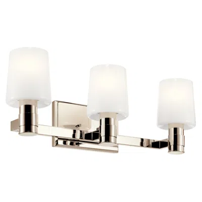 Kichler Adani 24" Wide Polished Nickel 3-light Bath Light In Multi