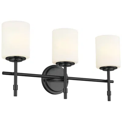 Kichler Ali 23.3" Wide 3-light Arm Black Finish Bath Light