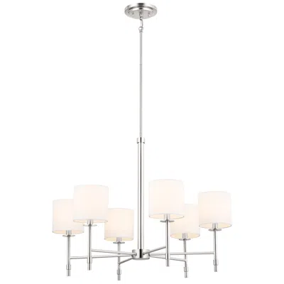 Kichler Ali 26" Wide Polished Nickel 6-light Modern Shade Chandelier