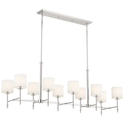 Kichler Ali 56 1/2" Polished Nickel Modern 10-light Linear Chandelier
