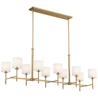 Kichler Ali 56 1/2" Wide Natural Brass 10-light Linear Chandelier