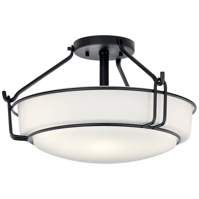 Kichler Alkire 16 1/2" Wide Black Ceiling Light
