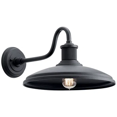 Kichler Allenbury Large 9" High Textured Black Outdoor Wall Light