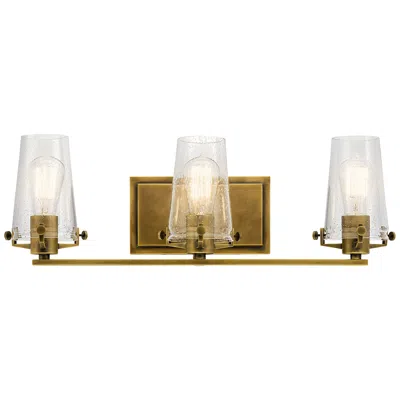Kichler Alton 24" Wide Natural Brass 3-light Bath Light