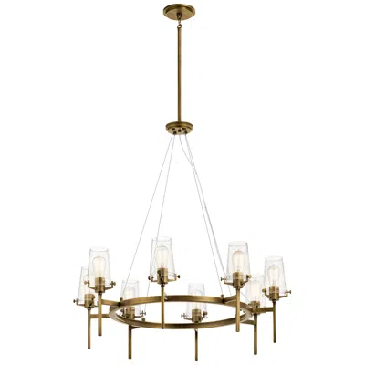 Kichler Alton 38" Wide Natural Brass 8-light Ring Chandelier