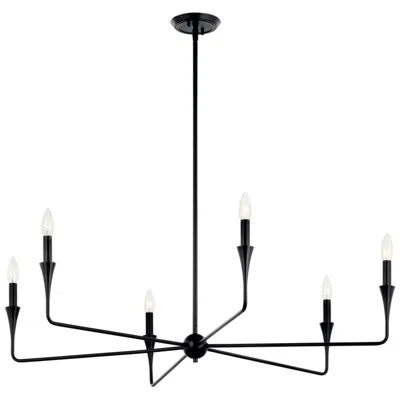 Kichler Alvaro 40 1/4" Wide Black 6-light Chandelier