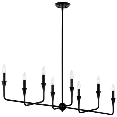 Kichler Alvaro 45 1/2" Wide Black 8-light Linear Chandelier
