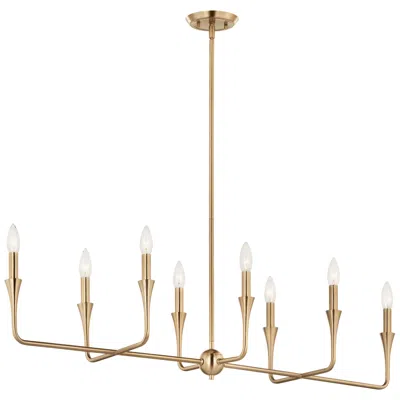 Kichler Alvaro 45 1/2"w Champagne Bronze 3-light Linear Chandelier
