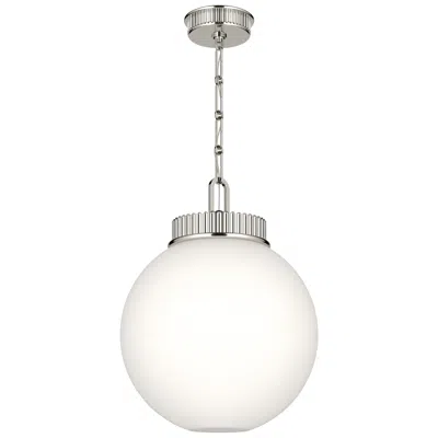Kichler Andorra 15" 1 Light Pendant In Polished Nickel
