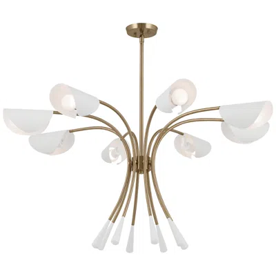 Kichler Arcus 45.5 Inch 8 Light Chandelier In Champagne Bronze With White