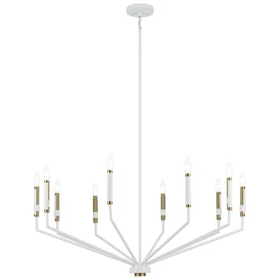 Kichler Armand White Candle Chandelier 10lt