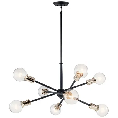 Kichler Armstrong 30" Wide Black 8-light Sputnik Chandelier